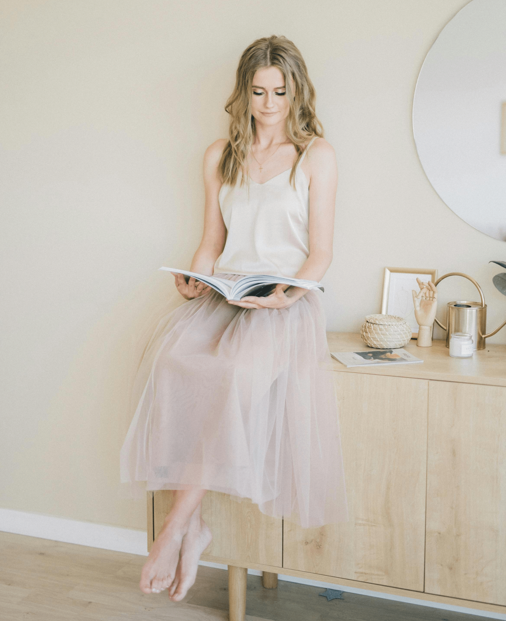 p2Tulle Skirt & Satin Cami